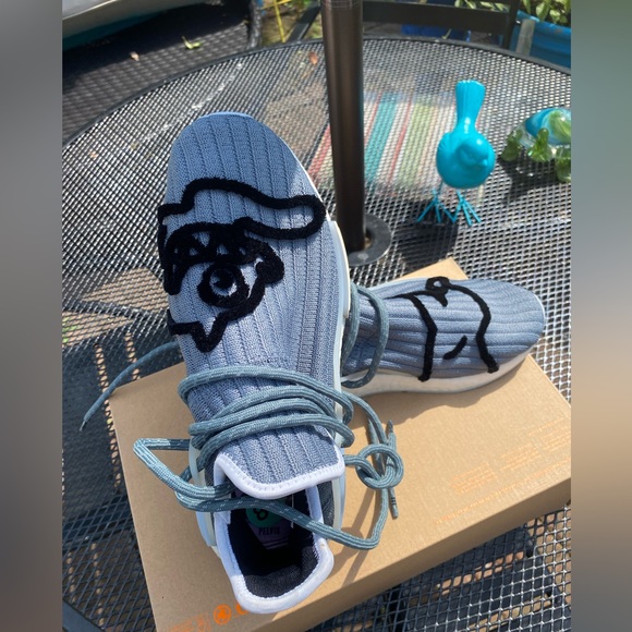 Adidas [8.5] Pharrell x BBC Ice Cream NMD HU - ‘Running Dog’ Space Gray GX3066 - Picture 2 of 6